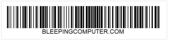 1D barcode example