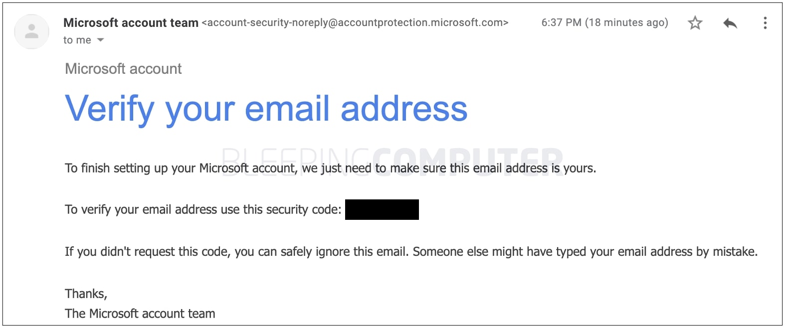 Email verification