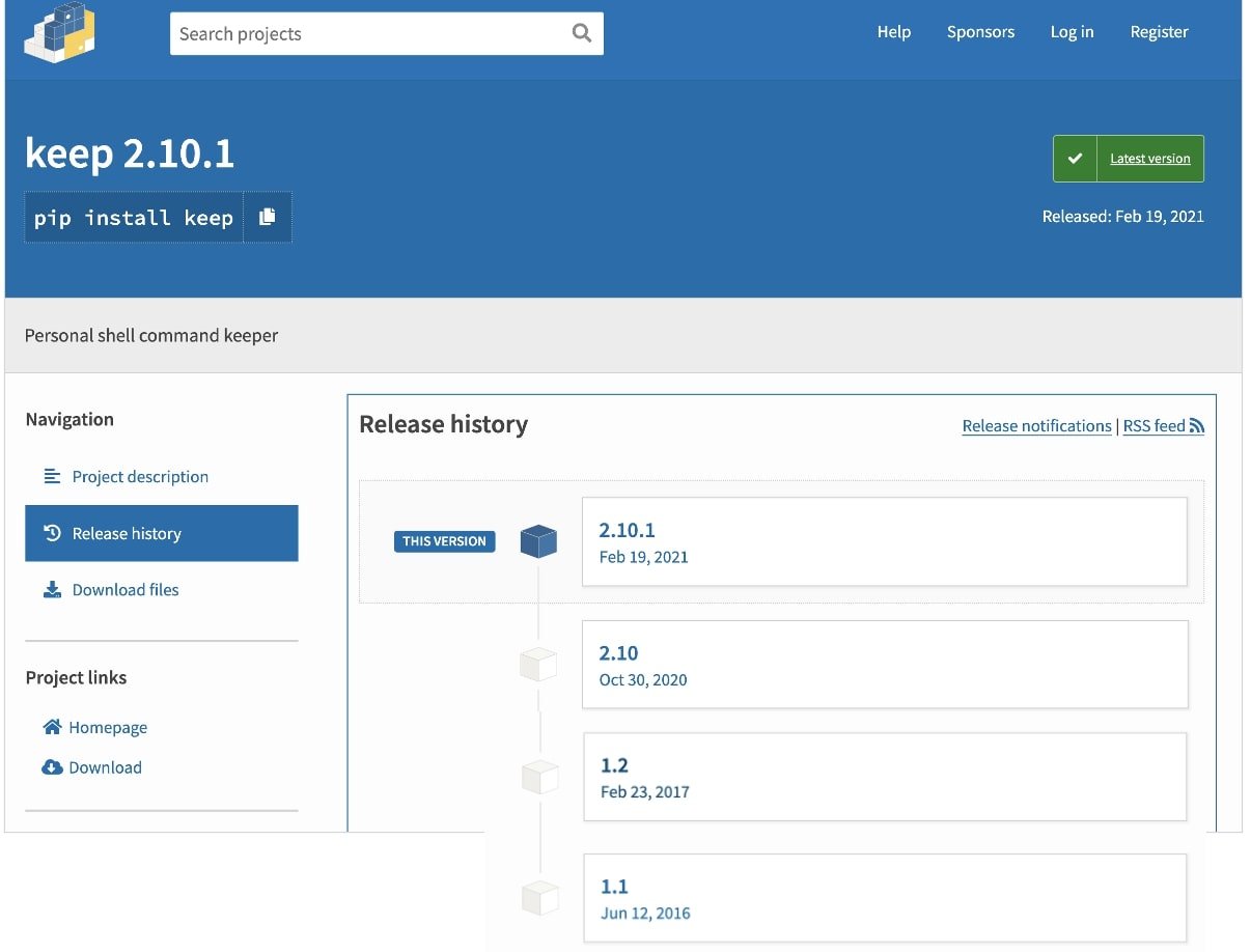 PyPI keep package homepage