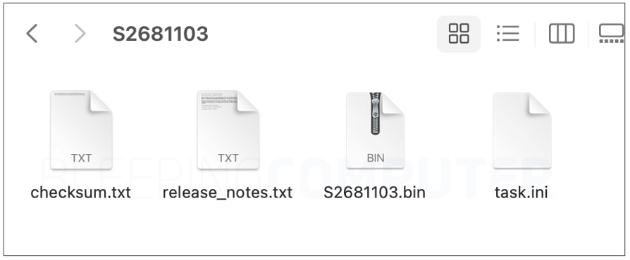 Kingston Firmware ZIP Contents