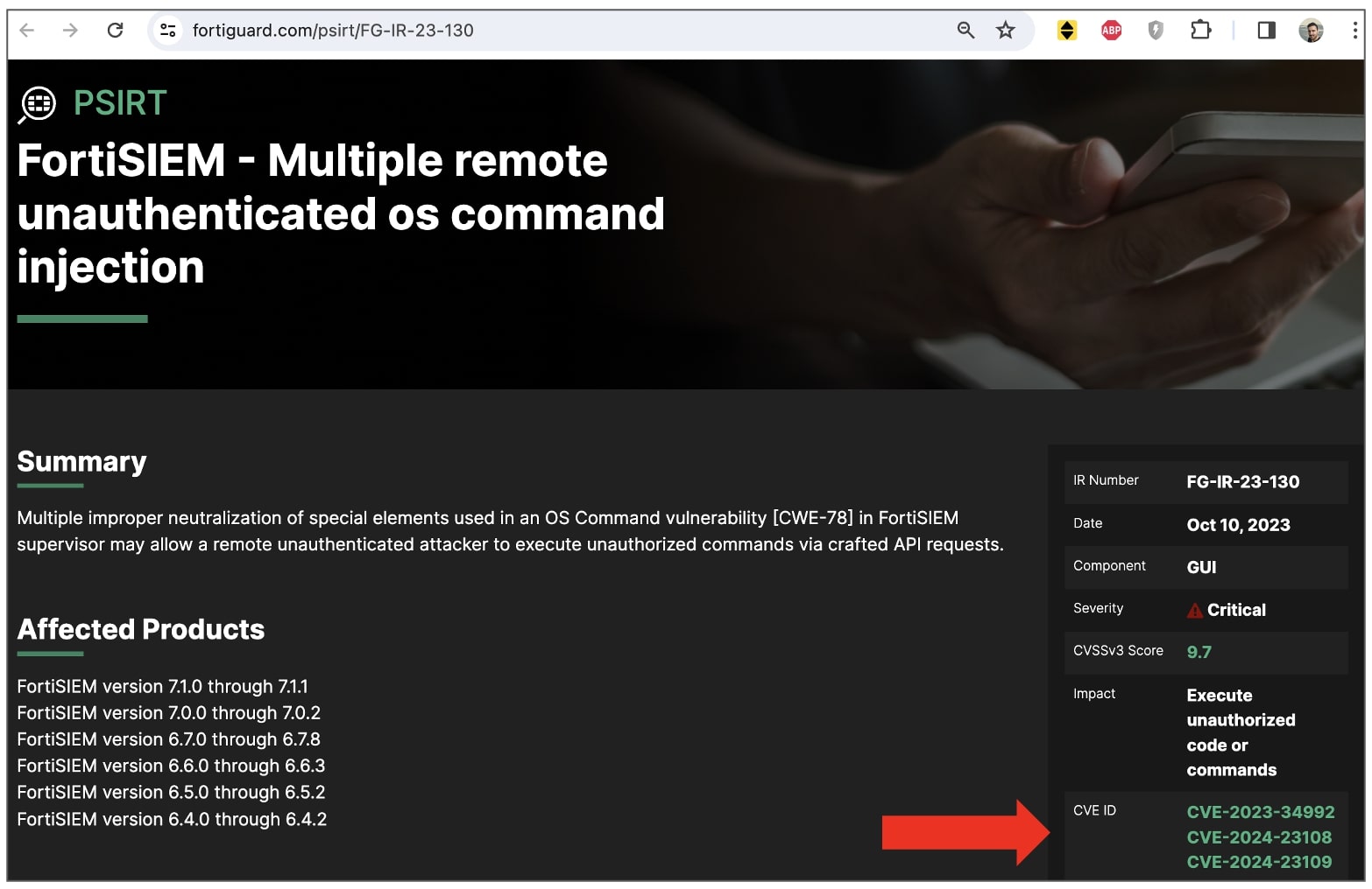 Fortinet FortiSIEM advisory