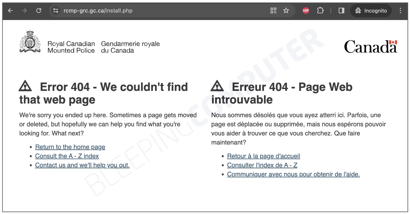 RCMP website down