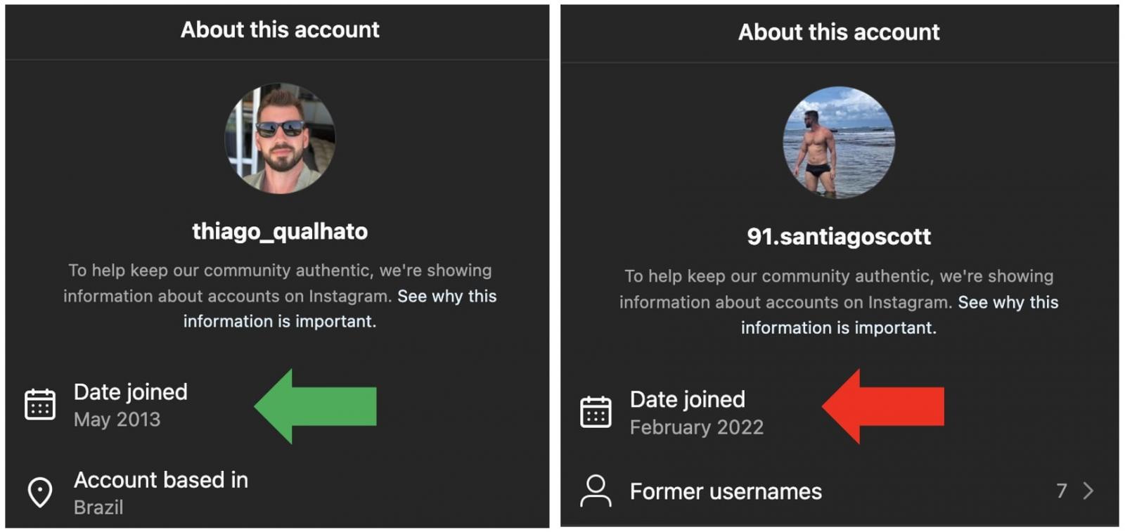 instagram hesaplarındaki tutarsızlık