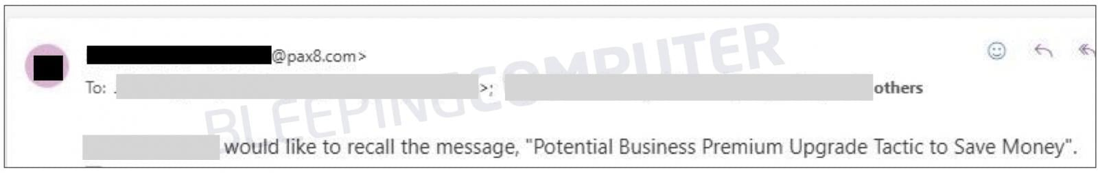 Pax8 recalling the message