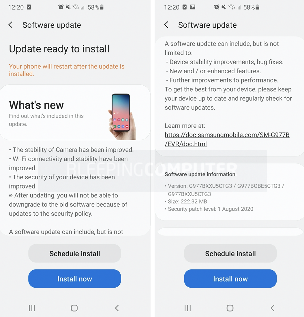 Android August 2020 security updates