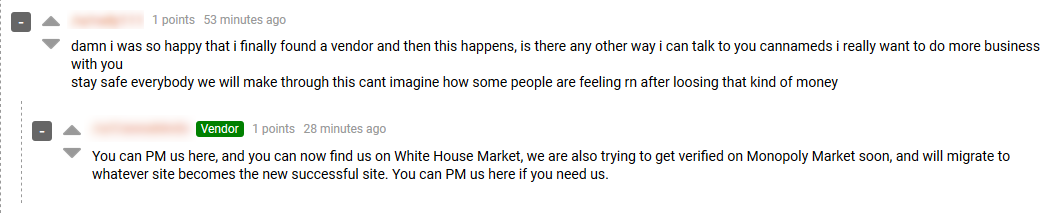 帝国赞助者在其他市场的论坛上PMING