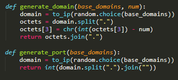 Mekotio domain generation function