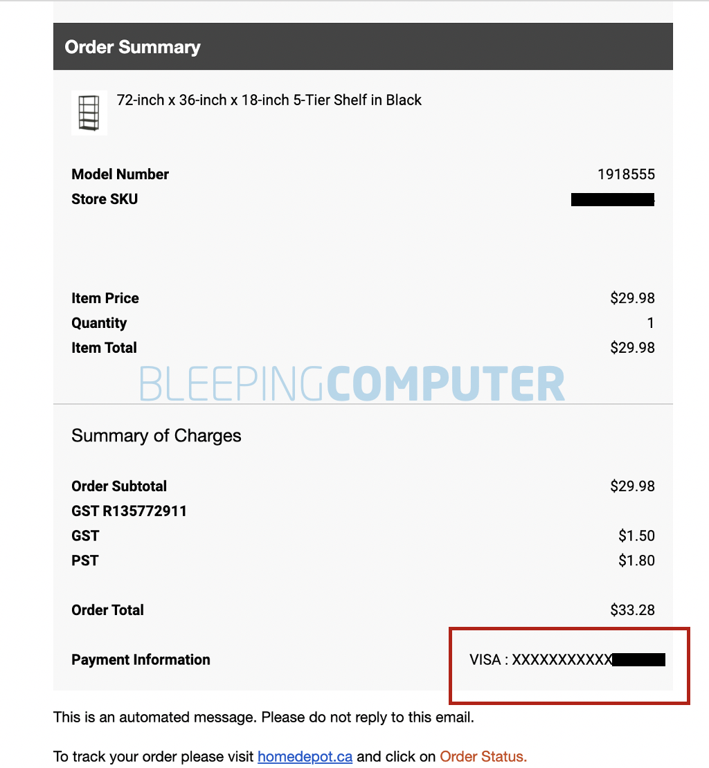 Home Depot Blunder Emails Customer Order Info To Strangers Pertaining To Home Depot Receipt Template