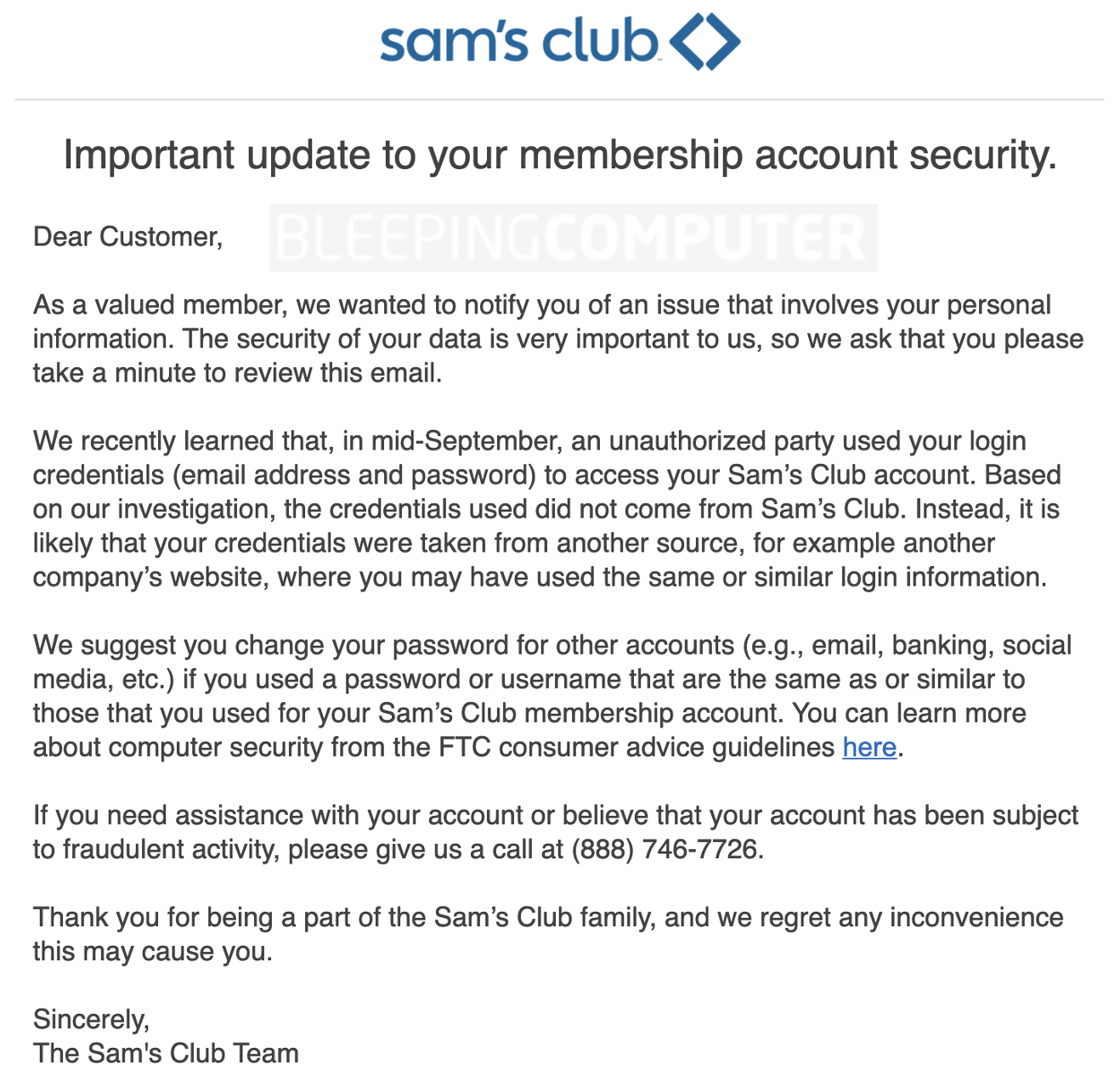 Sam's Club customer accounts hacked in credential stuffing attacks