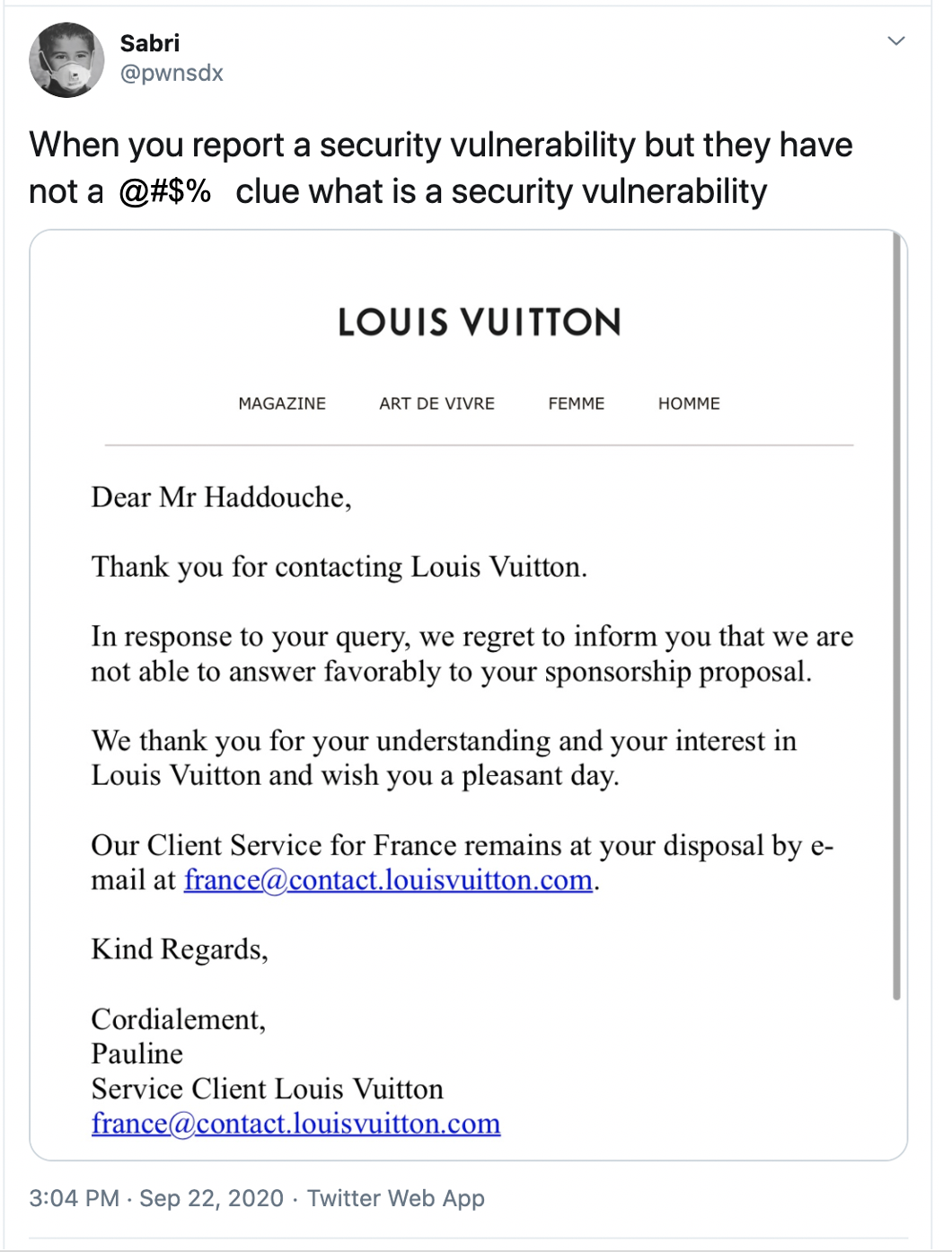 louis vuitton order confirmation