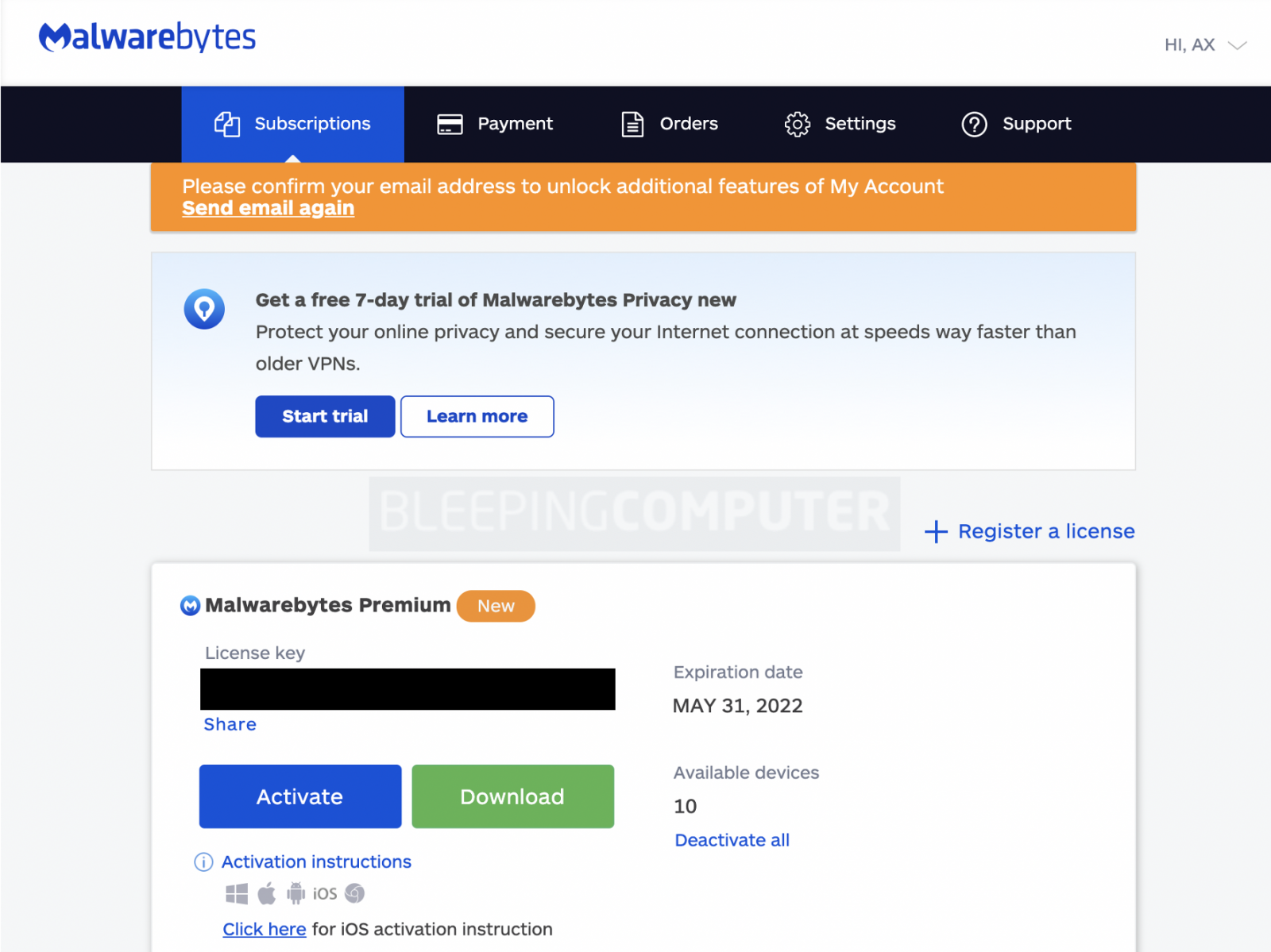 malwarebytes premium licensee