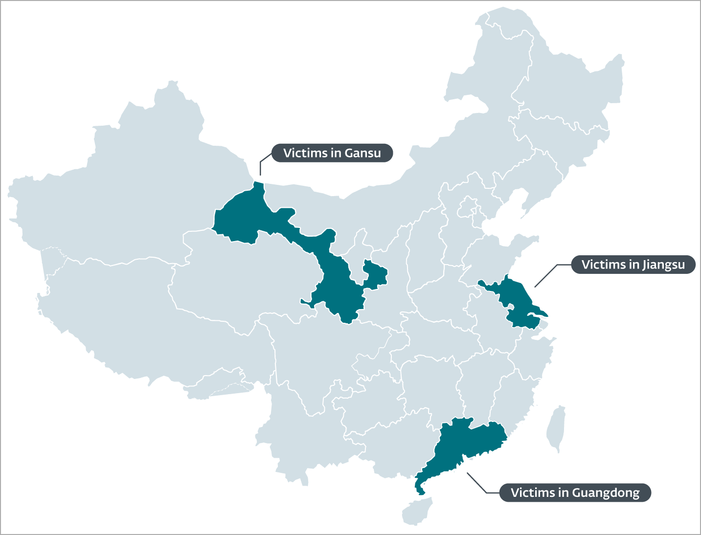 Map of victims