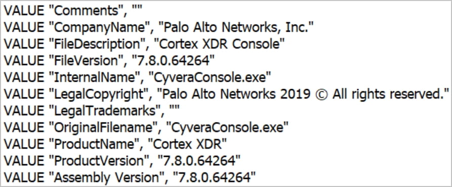 Fake Cortex XDR information