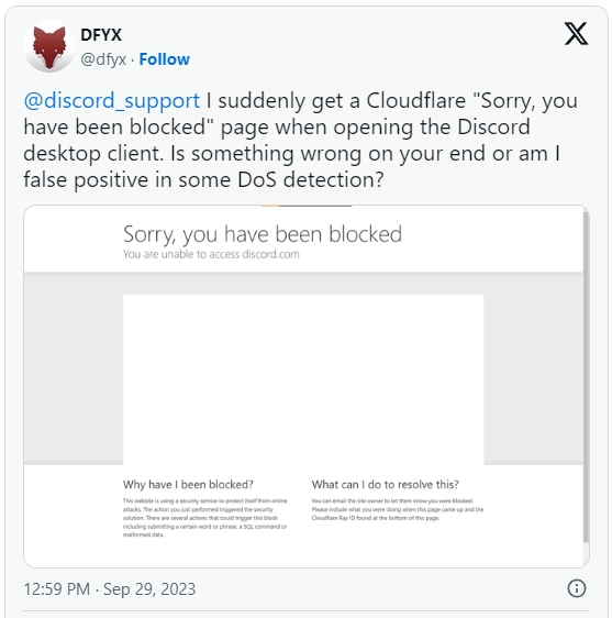 How to Solve 'Sorry, you have been blocked' on Discord