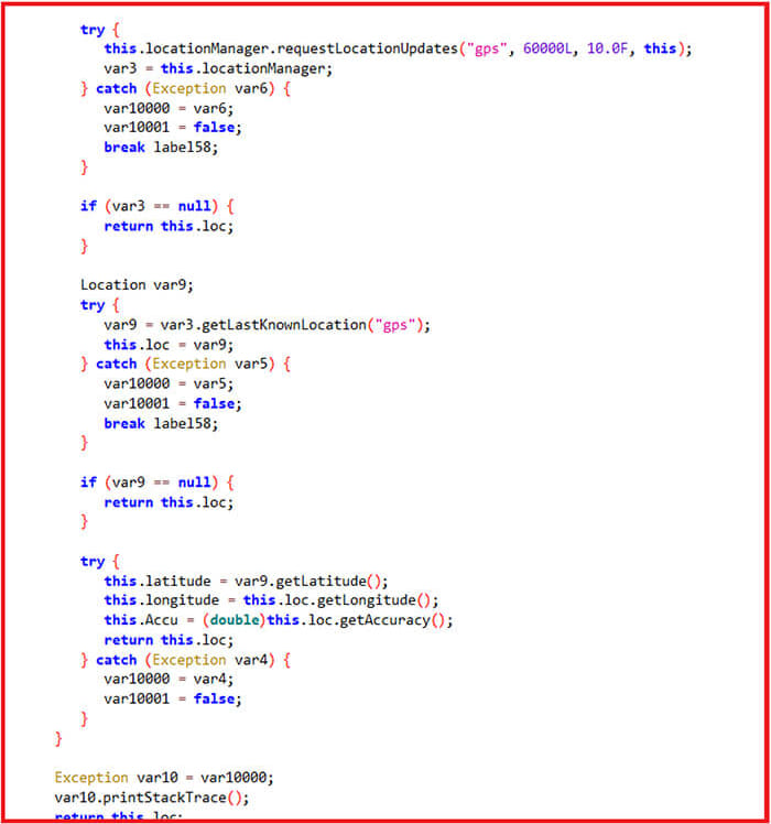 Module to retrieve device location