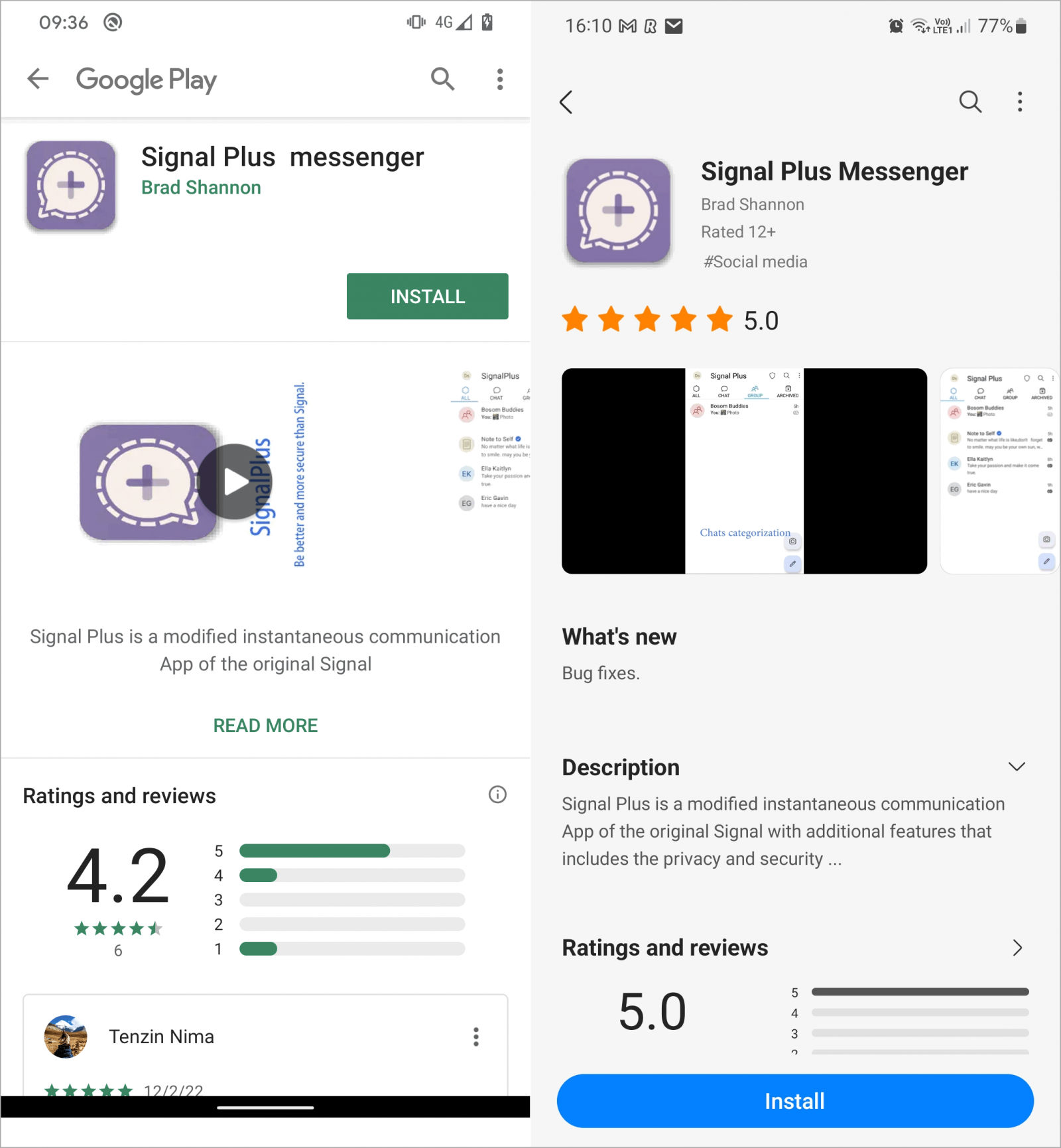 Trojanized Signal and Telegram apps on Google Play delivered spyware 5 Signal Plus Messager on the two stores