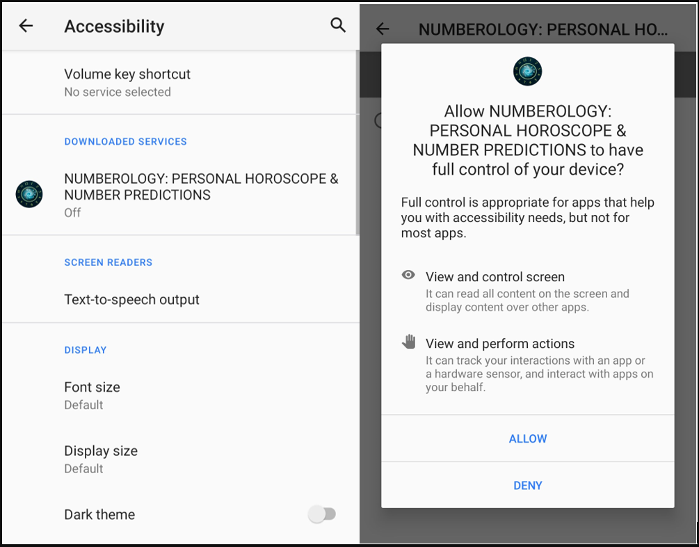 Tricking users into approving Accessibility permission