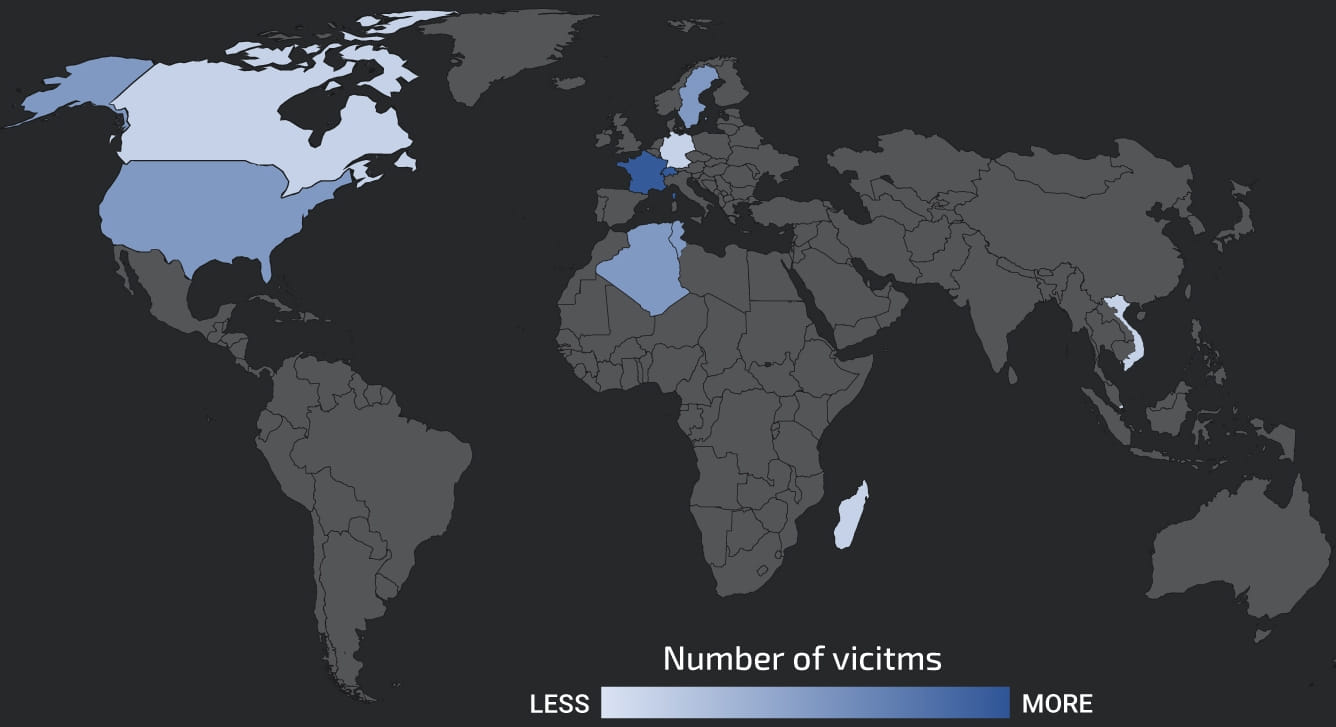 Victims heatmap