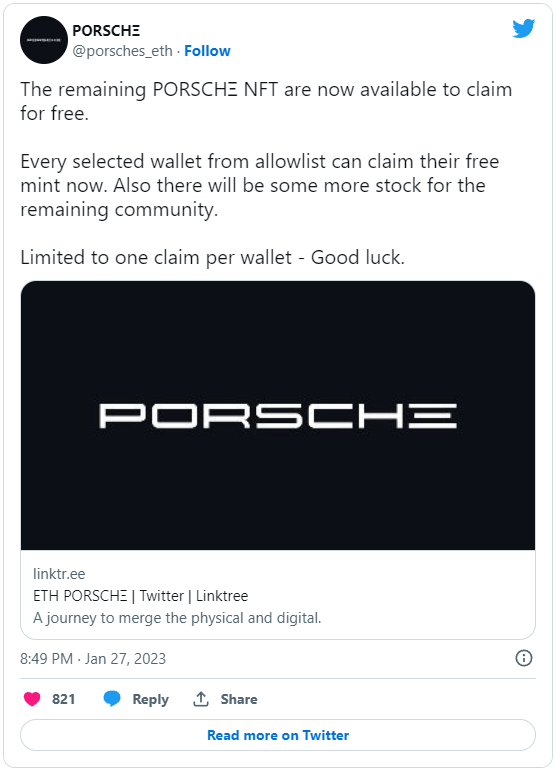 Scam Twitter account spreading false promises