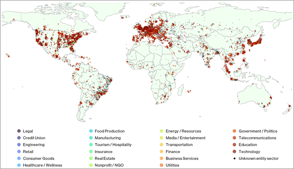 Map of vulnerable SLP instances