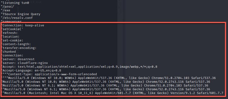 Mixing legitimate-looking traffic with garbage requests