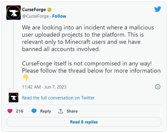 New Fractureiser malware used CurseForge Minecraft mods to infect Windows,  Linux