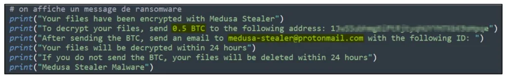 Nota de rescate de Medusa