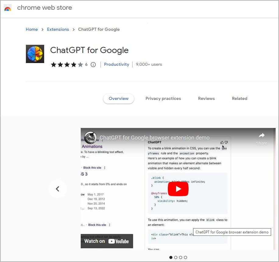 Add-on available on Chrome Web Store