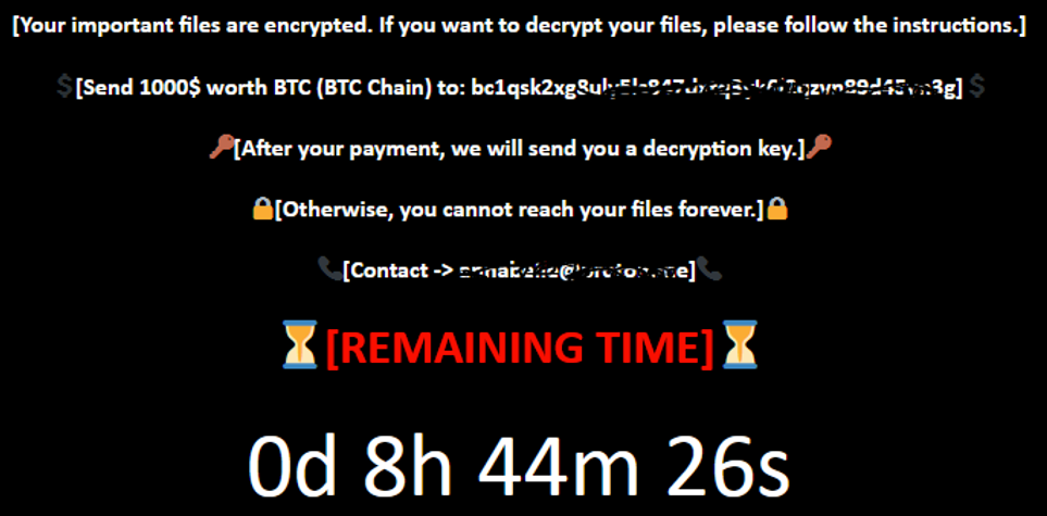 Ransomware note