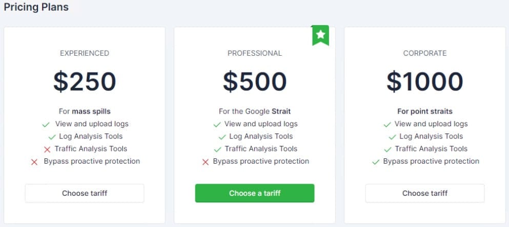 LummaC2 Pricing Tiers