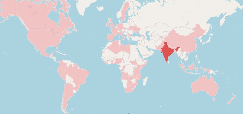 Socks5Systemz proxy service infects 10,000 systems worldwide 4 Victims heatmap