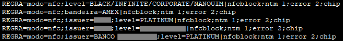 Rule file referencing NFC blocking