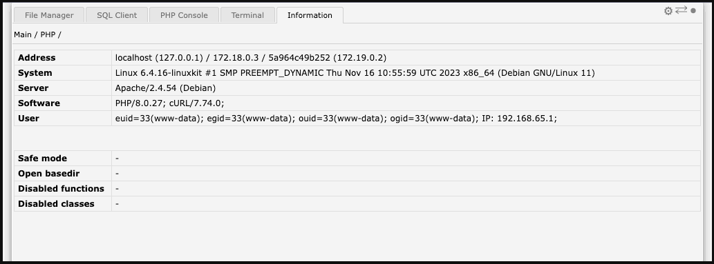 Backdoor functionality