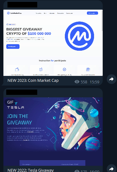 Telegram now the go-to place for selling phishing tools and services 4 Fake giveaway pages sold on Telegram