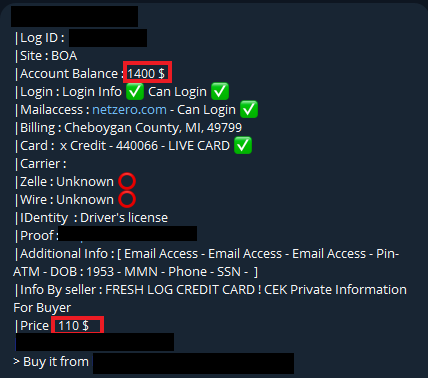 Telegram now the go-to place for selling phishing tools and services 5 User data offered for sale