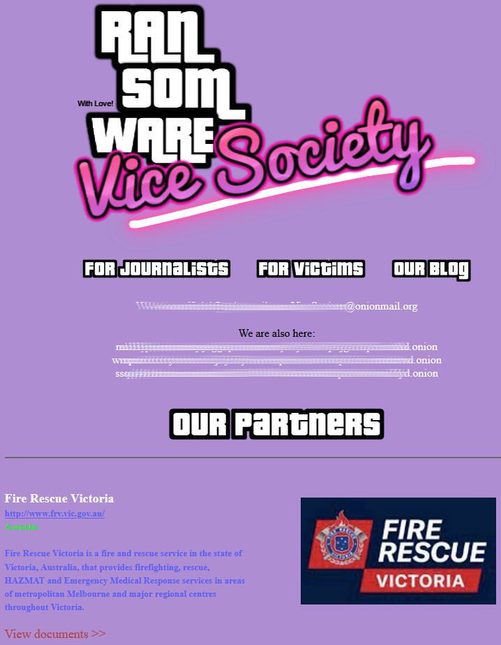 Vice Society pushing stolen files to FRV