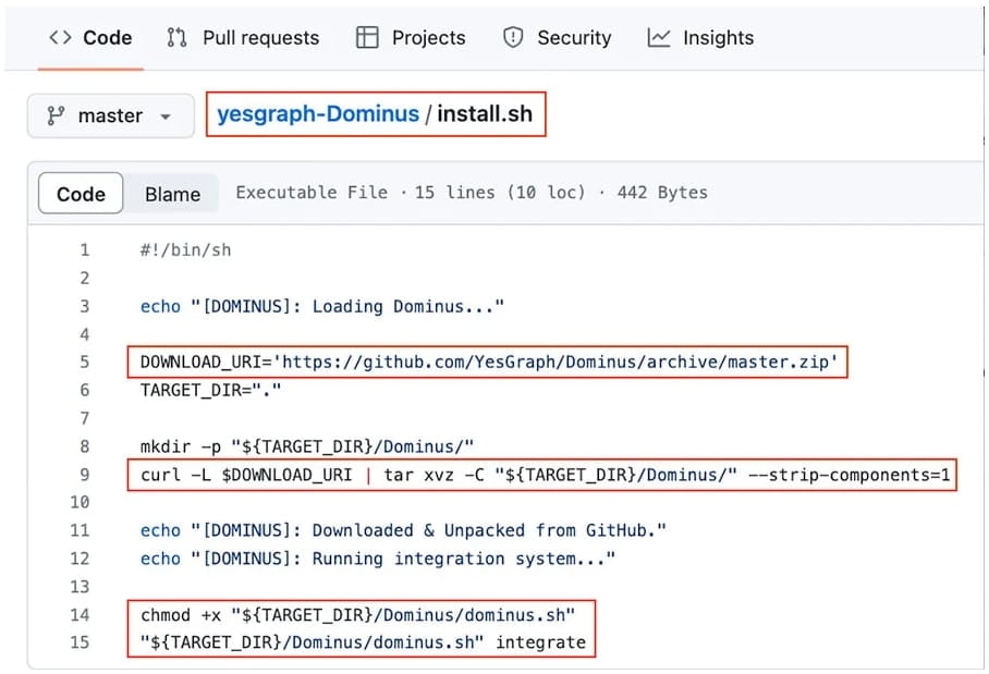 Lyft script pointing to an external repository vulnerable to RepoJacking