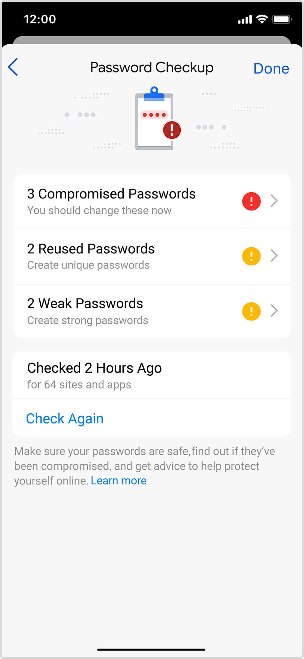 Improved password verification on iOS