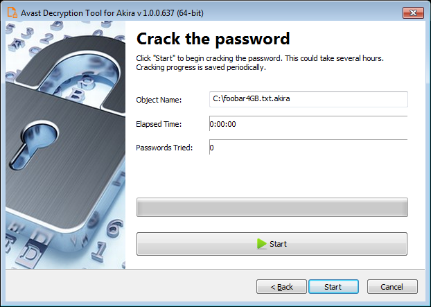 Cracking the password can take a long time