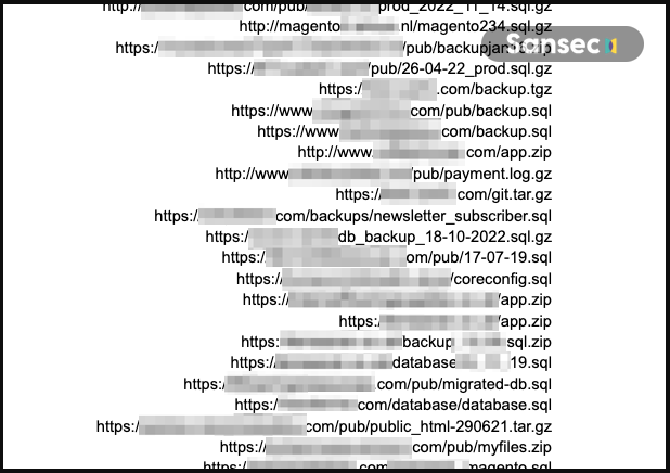 12% das lojas online expõem dados privados, backups segundo pesquisa 4 Backups expostos publicamente encontrados pela Sansec