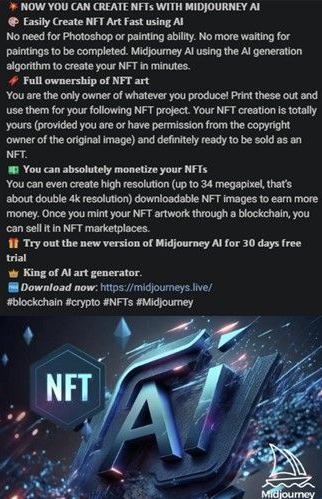 Fake NFT promotion