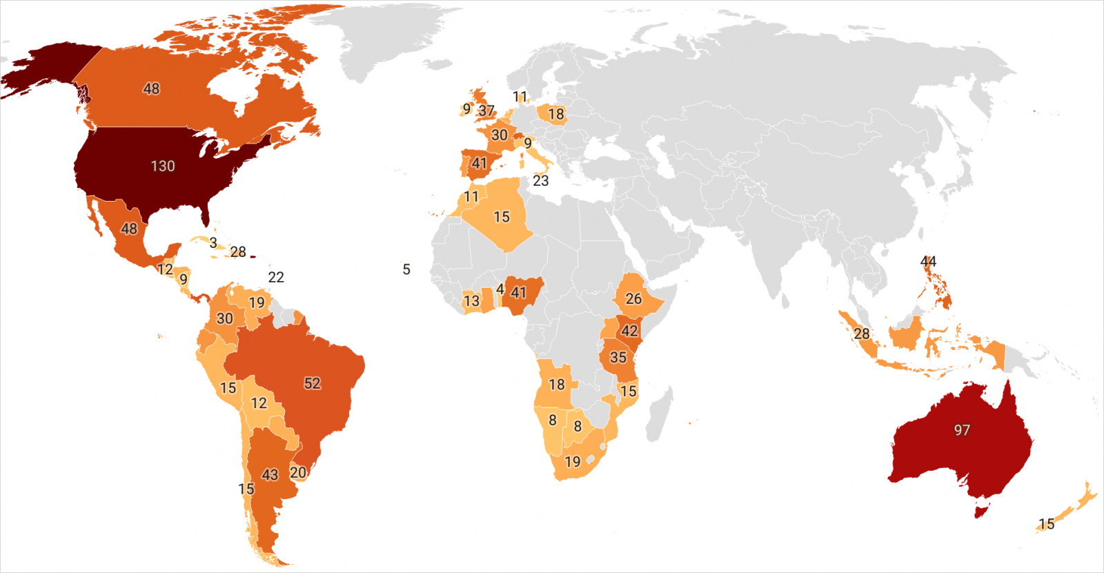 Locations of apps the latest Grandoreiro targets