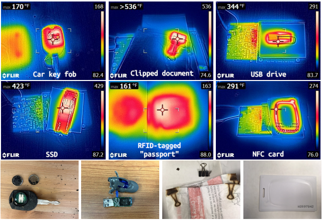 Thermal scans of overheated foreign items