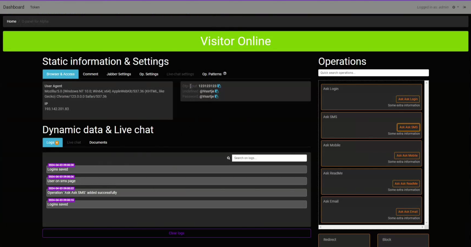 Live chat feature enabling real-time interactions