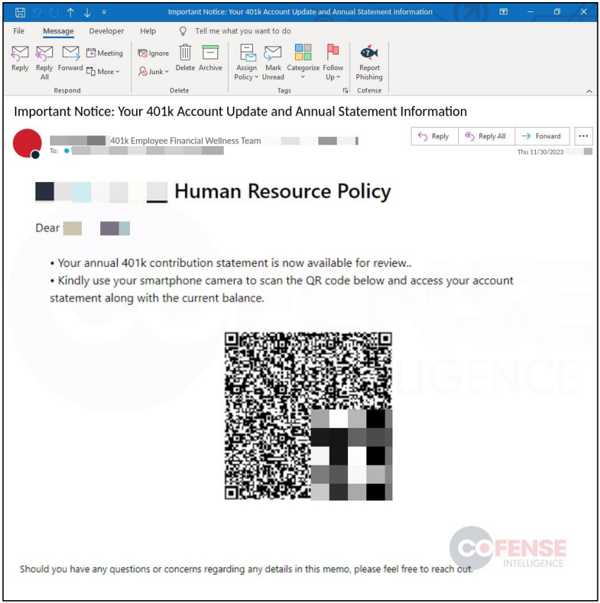 401k-themed phishing email